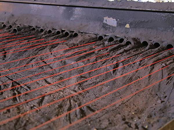 A annealing line of galvanized steel wire
